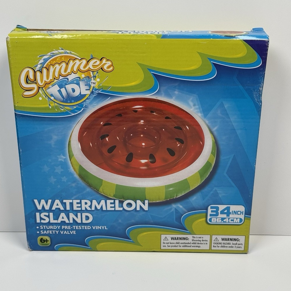 Summer Tide Watermelon Island Pool Float‎ 34 Inches Summer Swim Pool Lake NEW